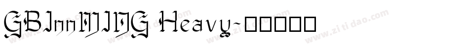 GBInnMING Heavy字体转换